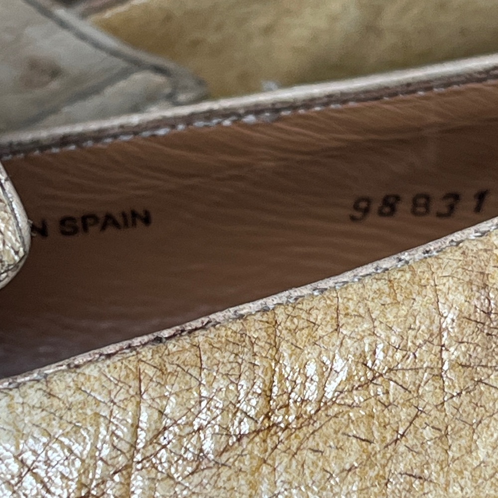 Mezlan Platinum Ostrich Quill Penny Loafers Men’s Size US 10.5 M - Picture 11 of 16